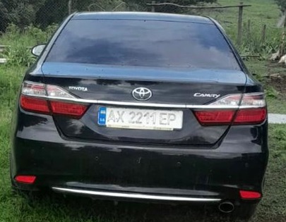 Автомобіль TOYOTA, модель CAMRY, загальний легковий седан-В, рік випуску 2017, чорного кольору, номер державної реєстрації AX2211ЕР, номер кузова JTNBFYFK003035176, Основні засоби в кількості 15 одиниць