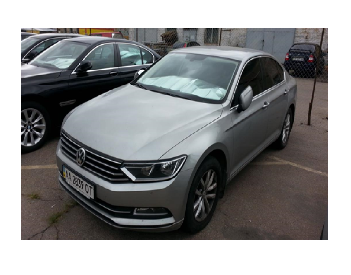 Загальний легковий автомобіль Volkswagen Passat 1,8, 2015 року випуску, об'єм двигуна 1,8, номер кузова WVWZZZ3CZFE470515, номер державної реєстрації АА2839ОТ;Пальне – бензин в Автомобілі Volkswagen Passat 1,8 (АА2839ОТ), літри - 9,5 л